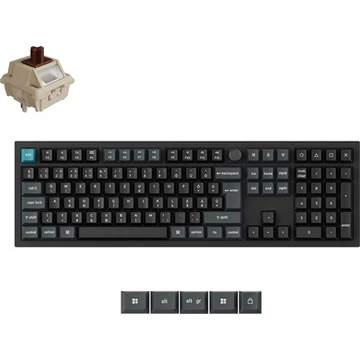 Keychron Q6 Ultra 8K Bluetooth / vezeték nélküli magyar Silk POM Brown mechanikus billentyűzet fekete (Bontott!)