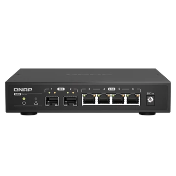 QNAP Switch 4x2500Mbps + 2x10000Mbps SFP + , Nem Menedzselhető, Asztali - QSW-2104-2S