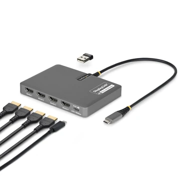 USB-C TO QUAD HDMI ADAPTER ADAPTER 4K 60HZ HDMI PD