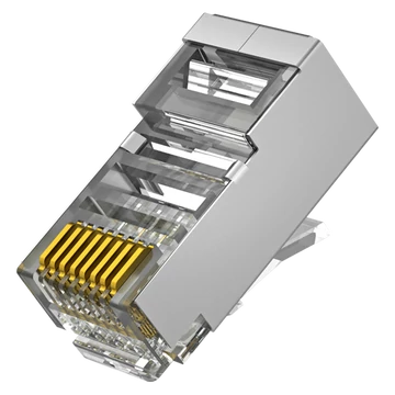 Walisec csatlakozó - RJ45-6S (RJ45, Cat6, árnyékolt, 8P8C, aranyozott) 100db / csomag