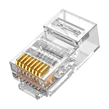 Walisec csatlakozó - RJ45-6U (RJ45, Cat6, árnyékolatlan, 8P8C, aranyozott) 100db / csomag
