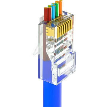 Walisec csatlakozó - RJ45-P6U (RJ45, Cat6, árnyékolatlan, 8P8C, aranyozott, befűzős) 100db / csomag