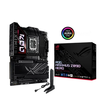 Asus Alaplap - Intel ROG MAXIMUS Z890 HERO LGA1851 (Z890, ATX, 4xDDR5 9200 + MHz, 4xSATA3, 6xM.2, HDMI + 2xThunderbolt)