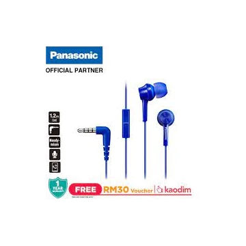 Panasonic RP-TCM115E kék mikrofonos,  vezetékes fülhallgató