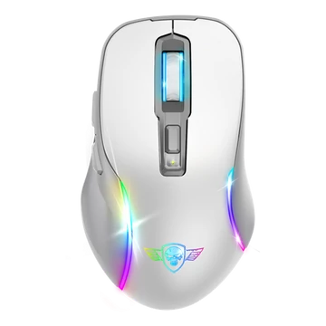 Spirit of Gamer Egér Vezeték nélküli  - ELITE-M50 White (Optikai, 8000DPI, 1000Hz, 6 programozható gomb, RGB, fehér)