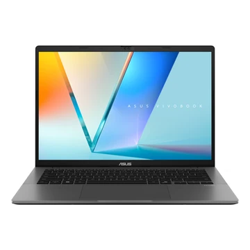 ASUS Vivobook S14<br>Még intelligensebb, Még produktívabb, Még biztonságosabb<br>Tapasztald meg a könnyed mesterséges intelligenciát az ASUS Vivobook S14 laptoppal, amely ideális társad a mindennapokban. Legyen szó munkáról, tanulásról vagy já