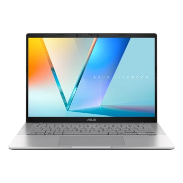 ASUS Vivobook S14<br>Még intelligensebb, Még produktívabb, Még biztonságosabb<br>Tapasztald meg a könnyed mesterséges intelligenciát az ASUS Vivobook S14 laptoppal, amely ideális társad a mindennapokban. Legyen szó munkáról, tanulásról vagy já