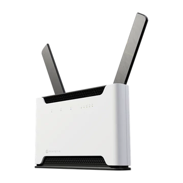MIKROTIK Wireless Router DualBand, 4x1000Mbps+ 1x2,5Gbps, Chateau LTE18, 1xMicroSIM,Asztali -S53UG + 5HaxD2HaxD-TC&EG18-EA