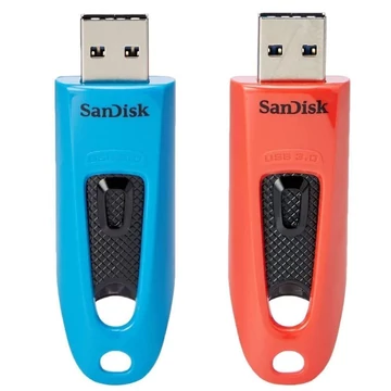 ULTRA 64GB USB 3.0 FLASH DRIVE 130MB/S READ TWIN PACK (BLUE AND