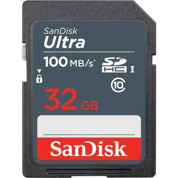 SANDISK ULTRA 32GB SDHC MEMORY CARD 100MB/S
