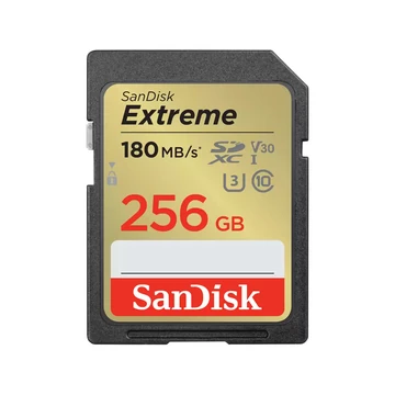 EXTREME 256GB SDXC MEMORY CARD 180MB/S 130MB/S UHS-I CLASS10 U3