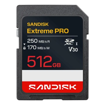 EXTREME PRO SD UHS-I 512GB SD 250MB/S(R) / 170MB/S(W)
