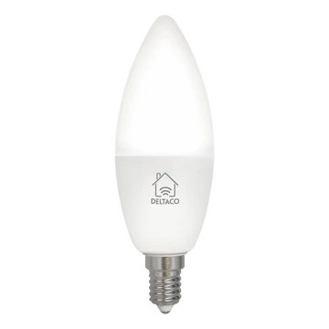 Deltaco SMART HOME SH-LE14CCTC izzó, LED, E14, gyertya, szabályozható