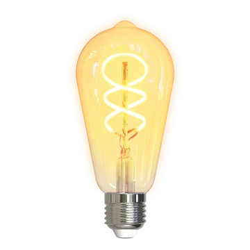 Deltaco SMART HOME SH-LFE27ST64S izzó LED, E27, volfrám, spirál, WIFI, 5.5W, fehér, szabályozható