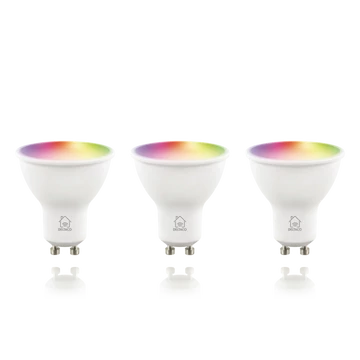 Deltaco SMART HOME SH-LGU10RGB-3P izzó LED, GU10, spot, WIFI, 5W, színes+fehér, szabályozható, 3db/csomag