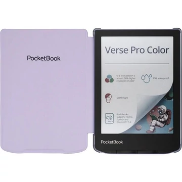 POCKETBOOK e-book tok -  PB619, PB629, PB634 Shell transparent strap gyári Tok lila