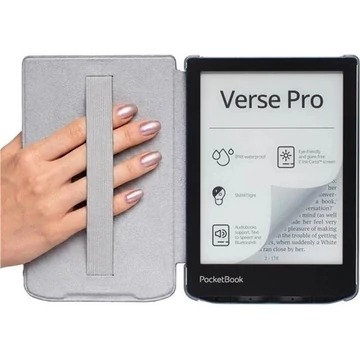 POCKETBOOK e-book tok -  PB619, PB629, PB634 Shell transparent strap gyári Tok Sage