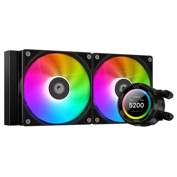 ID-Cooling CPU Water Cooler - Space SL240 XE (25dB; max. 129,39 m3 / h; 2x12cm, A-RGB LED, fekete)