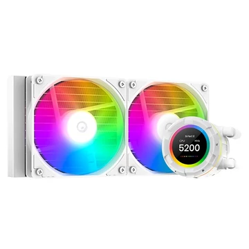 ID-Cooling CPU Water Cooler - Space SL240 XE WHITE (25dB; max. 129,39 m3 / h; 2x12cm, A-RGB LED, fehér)
