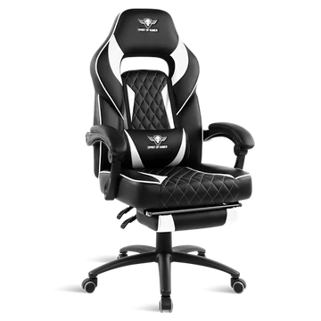 Spirit of Gamer szék - MUSTANG White (állítható dőlés / magasság; kihajtható lábtartó; max.120kg-ig, fehér)