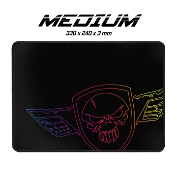 Spirit of Gamer Egérpad - Darkskull Mouse Pad - M (330 x 240 x 3mm; varrott szélek; fekete)