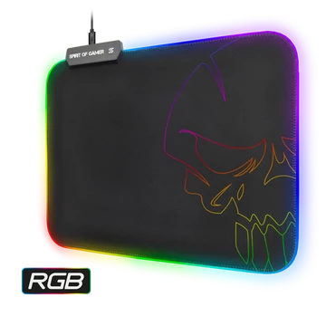 Spirit of Gamer Egérpad - RGB Medium (RGB háttérvilágítás, 350 x 255 x 3mm; fekete)