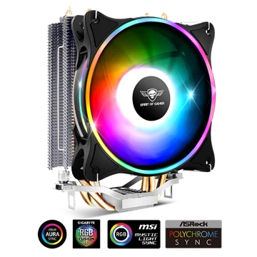 Spirit of Gamer CPU Cooler - CPU AIRCOOLER 120 MM ARGB (27dB; 2500 RPM; 1x12cm; aluminium / réz)