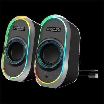 Spirit of Gamer Hangszóró 2.0 - Fanatic 500 (PC / Mac, Bluetooth / 3,5mm Jack, fekete)