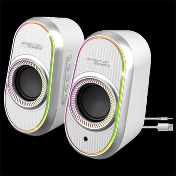 Spirit of Gamer Hangszóró 2.0 - Fanatic 500 Arctic (PC / Mac, Bluetooth / 3,5mm Jack, fehér)
