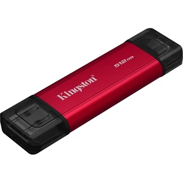 Kingston Dual Portable 512GB USB-A / C 3.2 Gen2 SSD piros