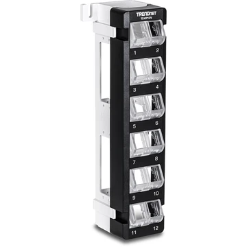 12-PORT BLANK ANGLED WALL MOUNT KEYSTONE PATCH PANEL