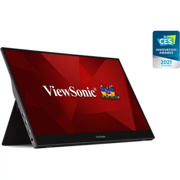 ViewSonic Portable Monitor 15,6" - TD1655 (IPS,16:9, 1920x1080, 10 point Touch, 6,5ms, 250cd / m2, miniHDMI, 2xUSB-C, tok)