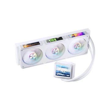 Jonsbo TF3-360SCB AiO vízhűtés, IPS képernyő + 3 képernyő – 360 mm, fehér
