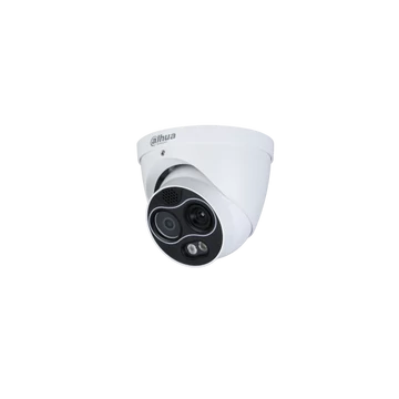 Dahua IP Turret hőkamera - TPC-DF1241-B2F2-S2 (256x192, 2mm / 4MP, 2mm, ICR, IR30m, IP67, WDR, audio, I / O, PoE)