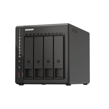 QNAP NAS 4 fiókos Celeron J6412 4x2,6GHz, 8GB RAM, 2x25000Mbps, 2xHDMI1.4b, 2xUSB3.2Gen2, 2xM.2 2280 Slot - TS-453E-8G