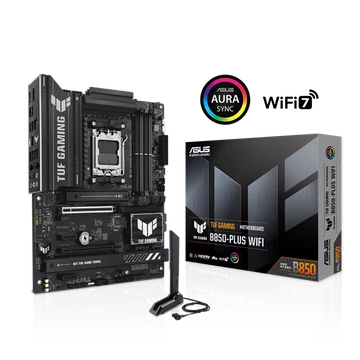 Asus Alaplap - AMD TUF GAMING B850-PLUS WIFI AM5 (B850, ATX, 4xDDR5 8000 + MHz, 4xSATA3, 3x M.2, HDMI + DP)