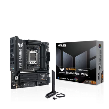 Asus Alaplap - AMD TUF GAMING B850M-PLUS WIFI7 AM5 (B850, ATX, 4xDDR5 8000 + MHz, 4xSATA3, 3x M.2, HDMI + DP)