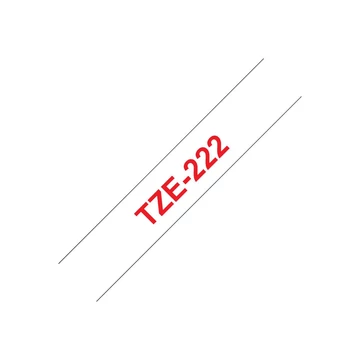 BROTHER P-Touch TZE-222 red on white 9mm