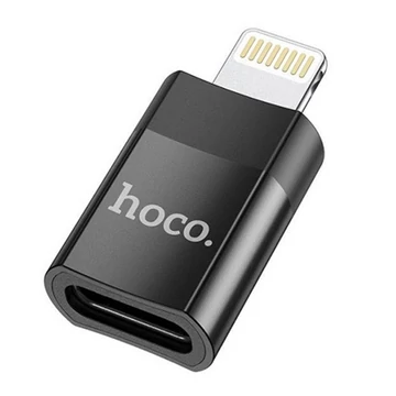 HOCO UA17 Lightning -> USB-C M / F adapter fekete