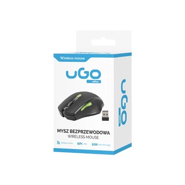 NATEC UMY-1077 UGO wireless Optic mouse MY-04 1800 DPI, Black