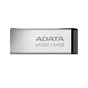ADATA Pendrive 64GB, UR350 USB 3.2, fémházas, fekete