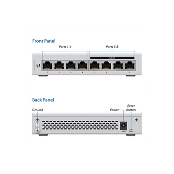 UBiQUiTi Switch 8x1000Mbps (4xPOE + ), Menedzselhető, Asztali - US-8-60W