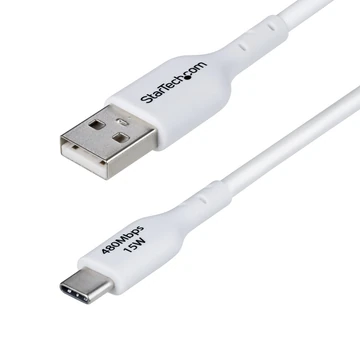 2M USB-A TO USB-C CABLE WHITE CHARGER CORD USB 2.0 DATA TRANSF