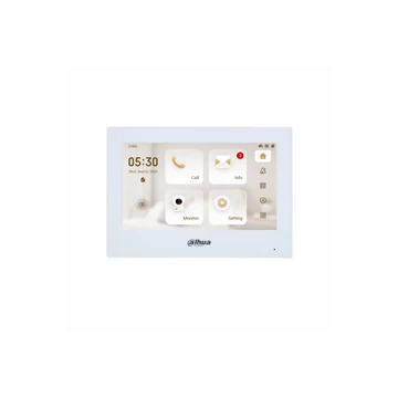 Dahua IP video kaputelefon - VTH2621GW-P (beltéri egység, 7" touch screen, 1024x600, PoE, SD, I / O, H.265, fehér)