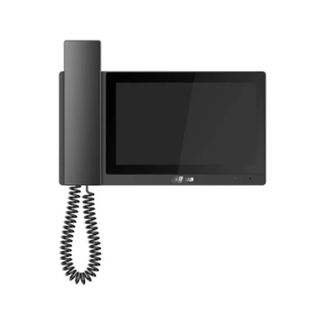 Dahua IP video kaputelefon - VTH5421E-H (beltéri egység, 7" touch screen, riasztó 6 be / 1ki, RS485, SD, I / O, PoE, fekete)