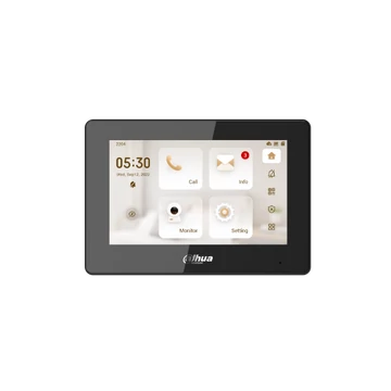 Dahua IP video kaputelefon - VTH5421HB-W (beltéri egység; 7" touch, SD, I / O, PoE, wifi, fekete)