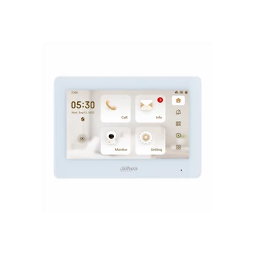 Dahua IP video kaputelefon - VTH5421HW-W (beltéri egység; 7" touch, SD, I / O, PoE, wifi, fehér)