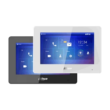 Dahua IP video kaputelefon - VTH5422HB (beltéri egység, 7" touch screen, 3 ajtó vezérlés, SD, I / O, PoE, wifi, fekete)