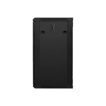 LANBERG WF01-6418-10B Lanberg 19 fali rack szekrény 18U 600x450mm fekete (üvegajtó)