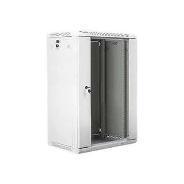 LANBERG WF01-6418-10S Lanberg 19 fali rack szekrény 18U 600x450mm szürke (üvegajtó)